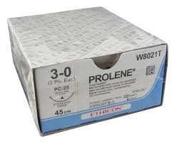 Johnson & Johnson 3/0 Prolene Sutures - 45cm x 24 26mm, 3/8 Circle, RC - DMI Dental Supplies Ireland - Next Day Delivery