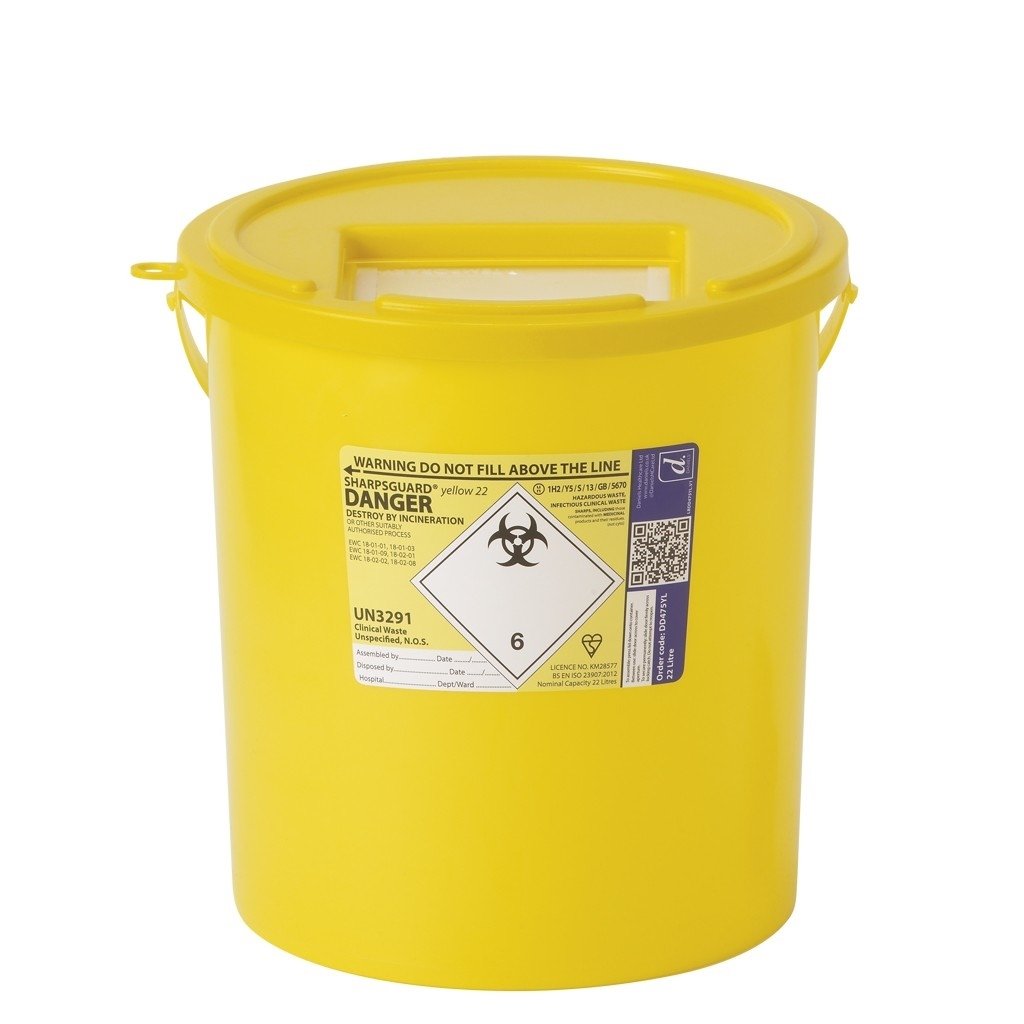 Daniels Sharpsbin 5L - DMI Ireland's Leading Dental Supplier - Next Day Delivery