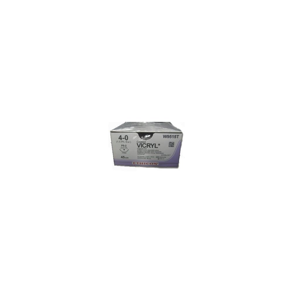 Johnson & Johnson 4/0 Coated Vicryl Sutures - 45cm x 24 19mm, 3/8 Circle, RC - DMI Dental Supplies Ireland - Next Day Delivery