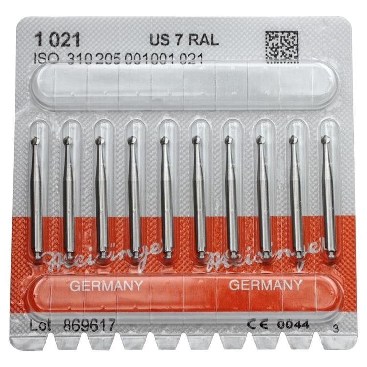 Meisinger Steel Round RA Long Shank Pk10 10 - DMI Ireland's Leading Dental Supplier - Next Day Delivery