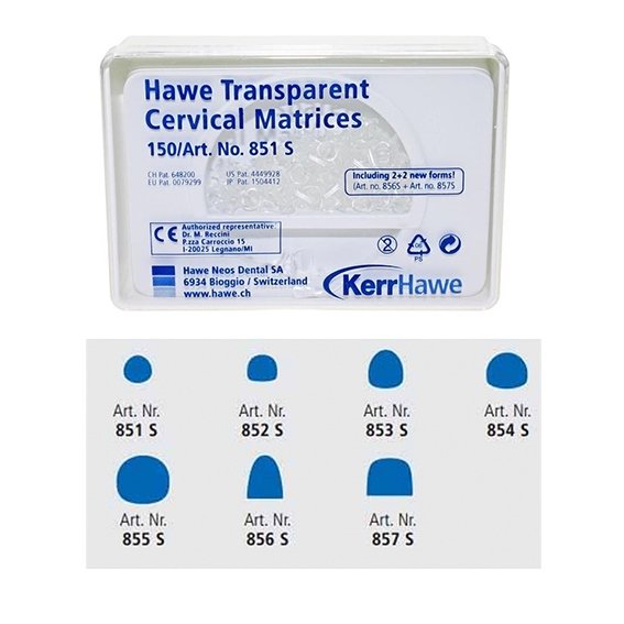 Kerr Transparent Cervical Matrices - 150pk 853S - DMI Ireland's Leading Dental Supplier - Next Day Delivery