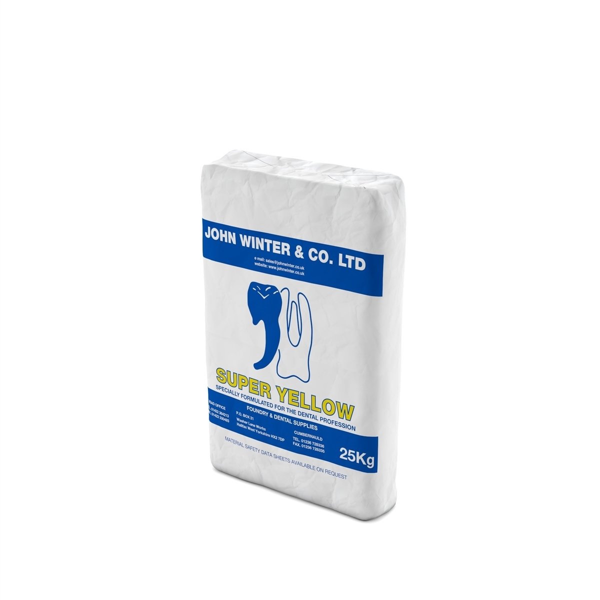 John Winter Super Yellow Plaster 25kg - DMI Dental Supplies Ireland - Next Day Delivery