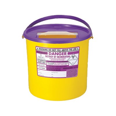 Daniels Sharpsbin 11.5L - Orange - DMI Ireland's Leading Dental Supplier - Next Day Delivery
