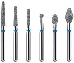 Kerr Coarse Bluwhite Diamond Round End Taper Bur Size: 018/Head Length: 8.0mm - DMI Ireland's Leading Dental Supplier - Next Day Delivery