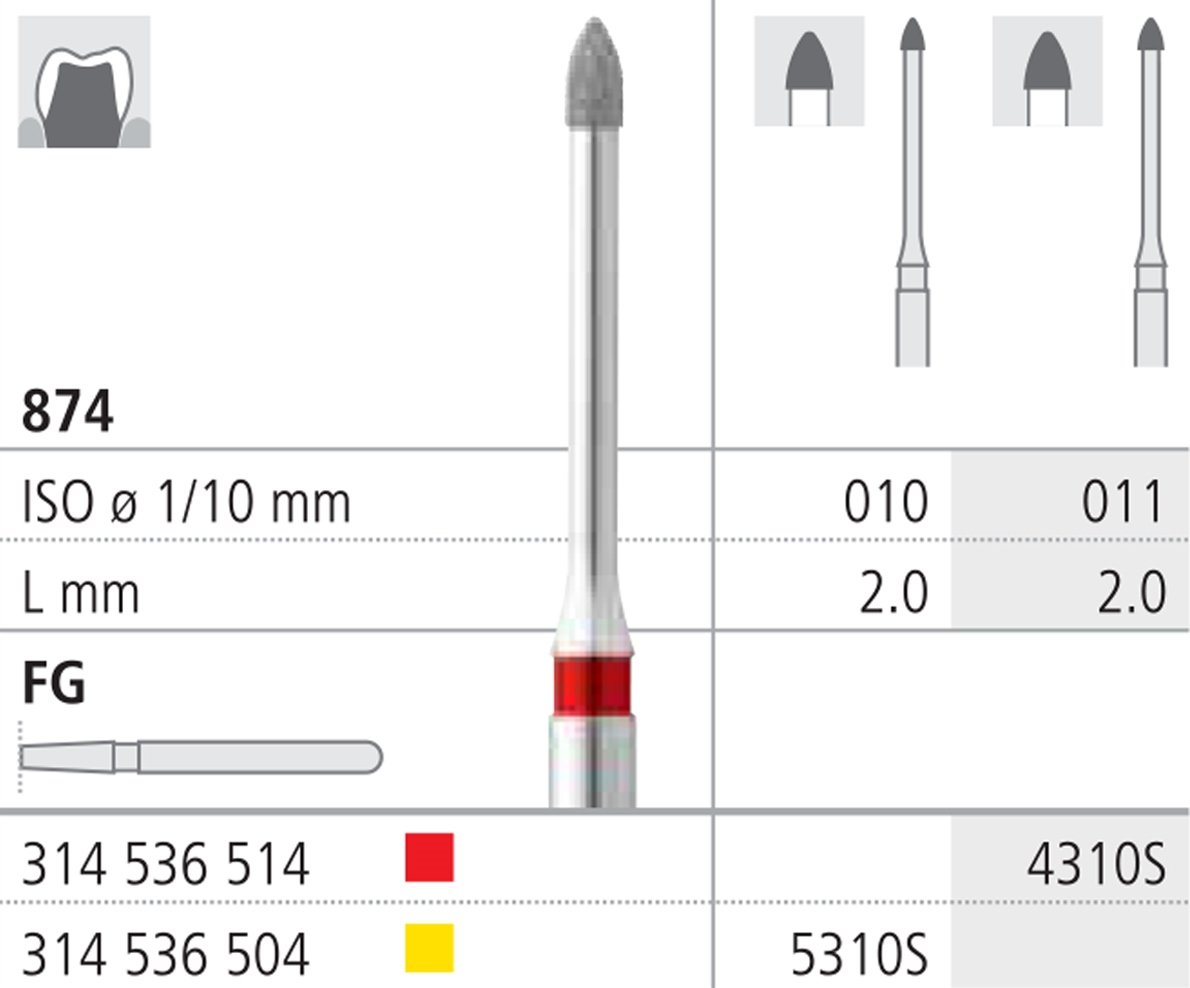 Intensiv SA Diamond Short Torpedo Bur Size 011 - DMI Ireland's Leading Dental Supplier - Next Day Delivery